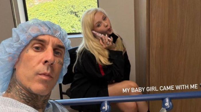 What happened to Travis Barker? Kourtney Kardashian stays by his side in new hospital photos 