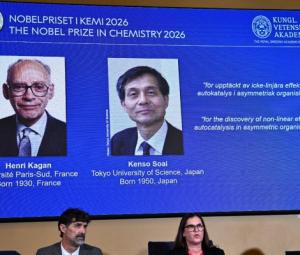 French-Japanese duo wins Nobel for solving chemical asymmetry puzzle
