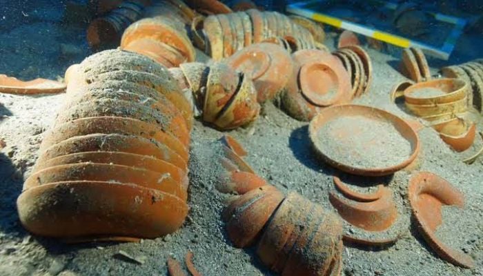 Archaeologists discover 2100-year-old shipwreck packed with luxury tableware beneath Mediterranean