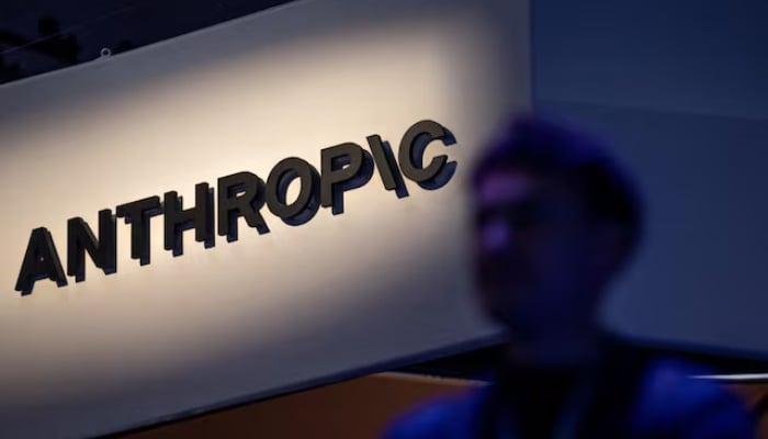 An Anthropic logo is displayed at Moscone Center during the Dreamforce 2026 technology summit in San Francisco, California, US, September 17, 2026. — Reuters