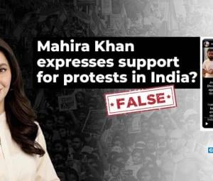 Fact-check: No, Mahira Khan did not express support for protests in India