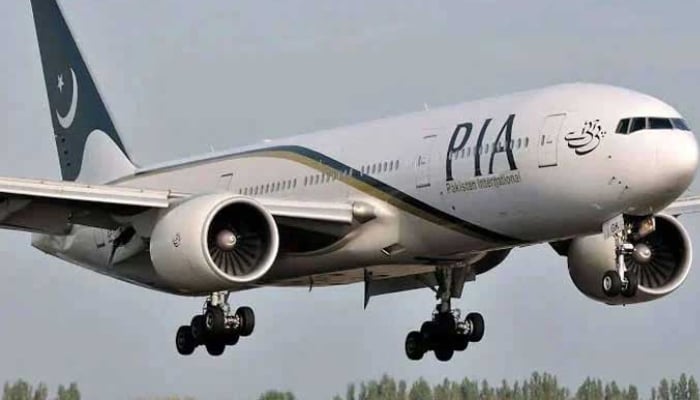 An image of a Pakistan International Airlines (PIA) plane. — APP/File