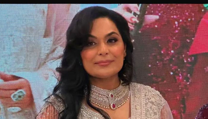 Pakistani film actor Meera gestures during an event. — Facebook/ MeeraOfficial1