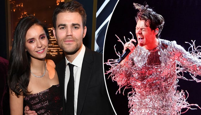 Nina Dobrev, Paul Wesley caught sharing laugh at Harry Styles’ concert