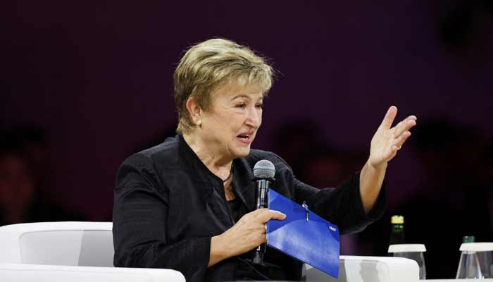 International Monetary Fund (IMF) Managing Director Kristalina Georgieva speaks during the IMF/World Bank 2026 Annual Meetings at the Queen Sirikit National Convention Center (QSNCC) in Bangkok, Thailand, October 12, 2026.— Reuters