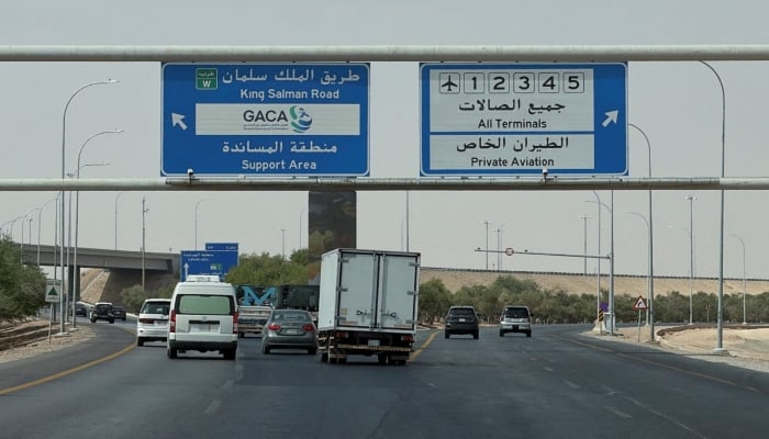 General view of the highway leading to the King Khalid International Airport in Riyadh, Saudi Arabia, October 12, 2026. — Reuters