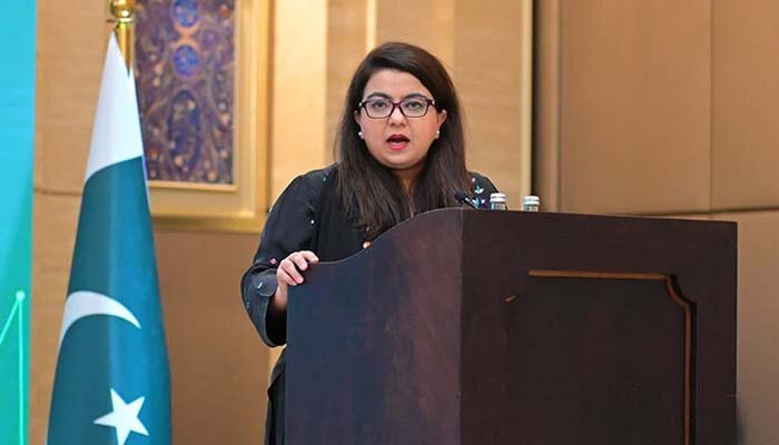 Shaza Fatima Khawaja speaks during a session in Abu Dhabi. — PID