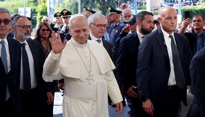 Pope Leo arrives at Gemelli Hospital ahead of the pontiffs surgery to remove a lung nodule, in Rome, Italy, October 13, 2026.— Reuters