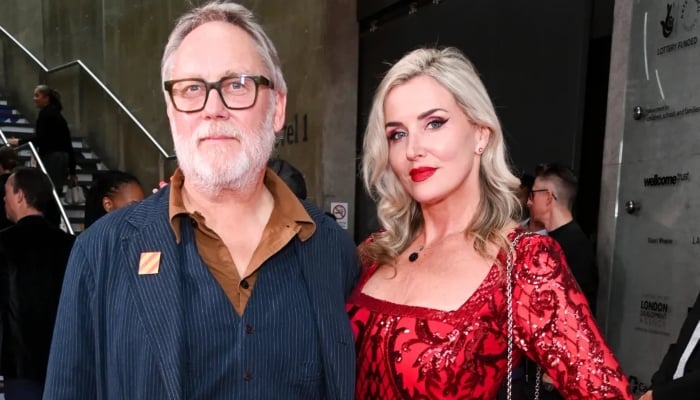 The couple looked upbeat as they dressed to the nines, giving off perfect couple vibes
