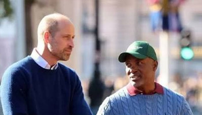 Brian Lara shares cryptic four-word message alongside photo with Prince William