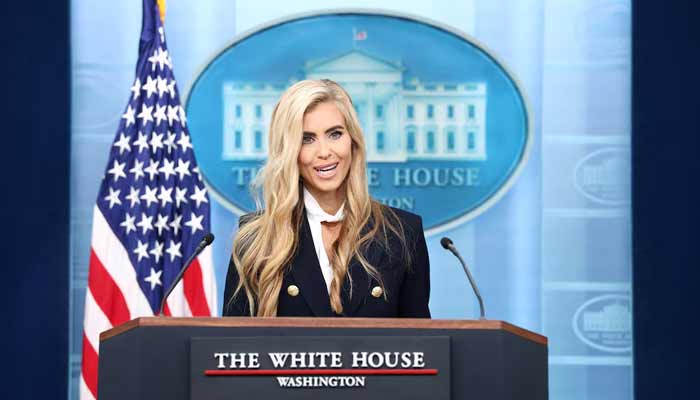 New White House Press Secretary Katie Zacharia holds her first press briefing at the White House in Washington, DC, US, October 13, 2026.— Reuters