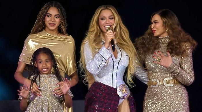 Beyoncé's daughters Blue Ivy, Rumi make rare public appearance: Watch