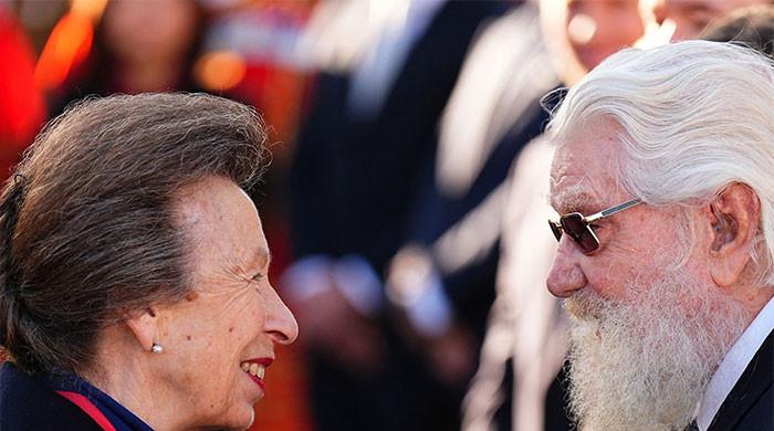 Princess Anne shares smile with 100-year-old veteran in touching royal moment