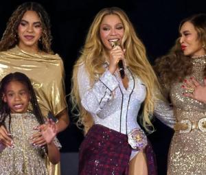 Beyoncé's daughters Blue Ivy, Rumi make rare public appearance: Watch