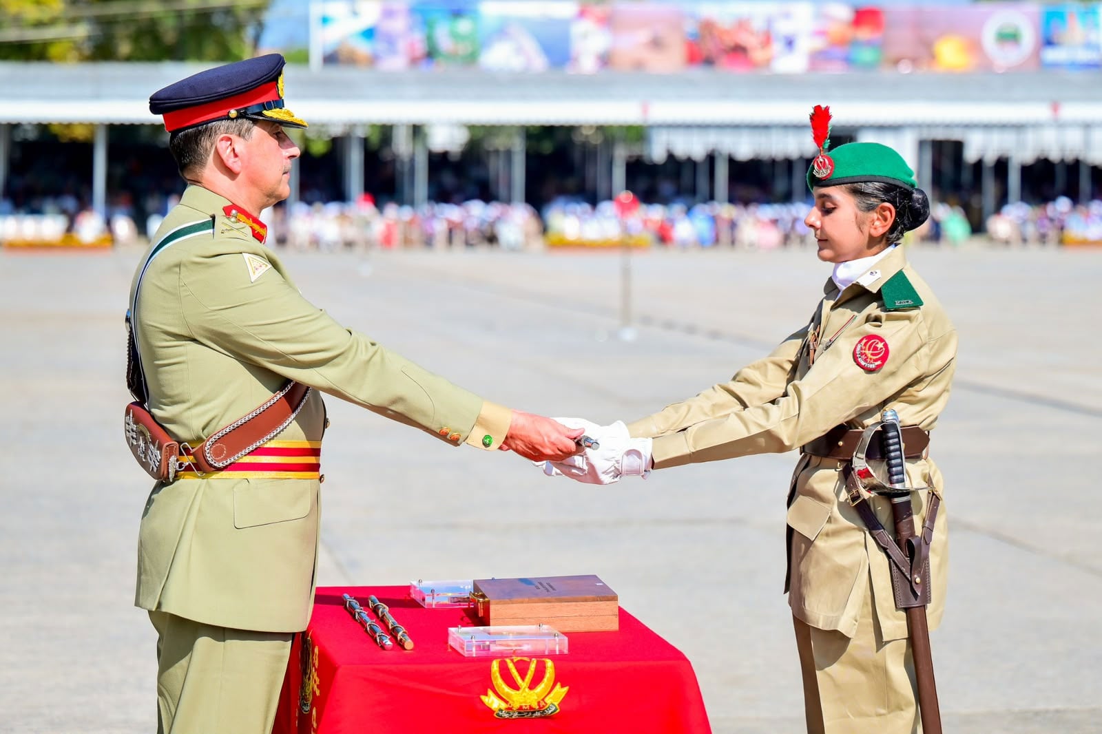 CNSC Gen Raza reviewed the parade and gave awards to distinguished cadets. — ISPR