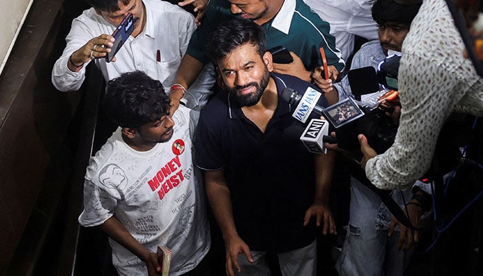 Abhijeet Dipke, head of the Cockroach Janta Party (CJP), leaves after a press conference ahead of a protest against Indias Chief Election Commissioner Gyanesh Kumar, in Mumbai, India, October 1, 2026. — Reuters