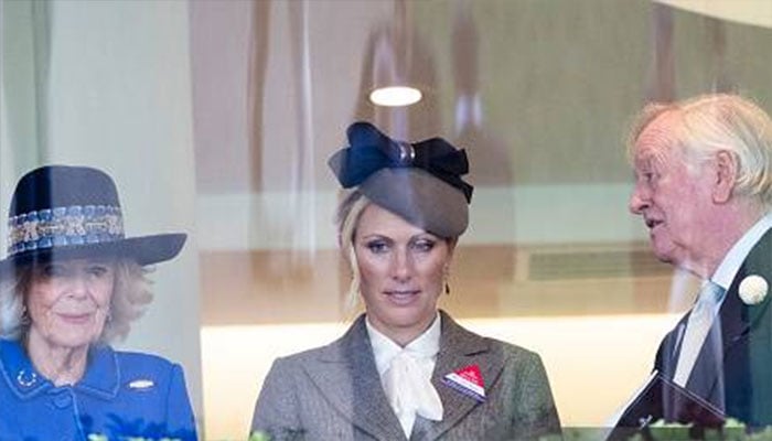 Queen Camillas former husband makes headlines with Zara Tindall by her side