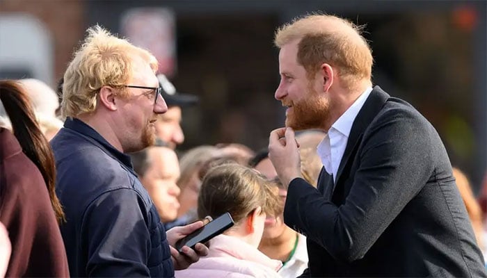 Prince Harry finds his ginger double in unexpected moment during walkabout