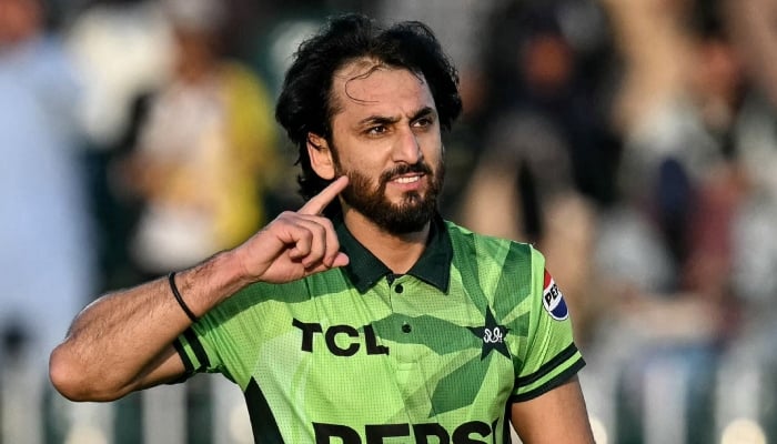 Pakistans Salman Agha celebrates after scoring a century during the tri-series ODI match against Sri Lanka at the Rawalpindi Cricket Stadium in Rawalpindi, October 18, 2026. — AFP