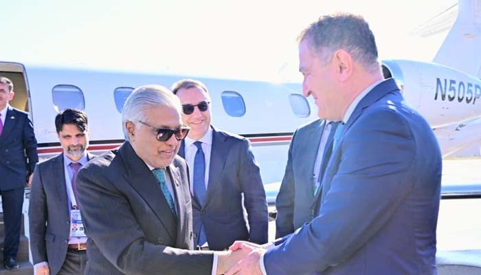 Deputy Prime Minister and Foreign Minister Ishaq Dar arrives in Dushanbe, Tajikistan, to attend the Shanghai Cooperation Organisation Council of Heads of Government meeting. — X@ForeignOfficePk