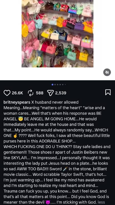 Britney Spears calls out ex-husband in cryptic post: Stay safe ladies