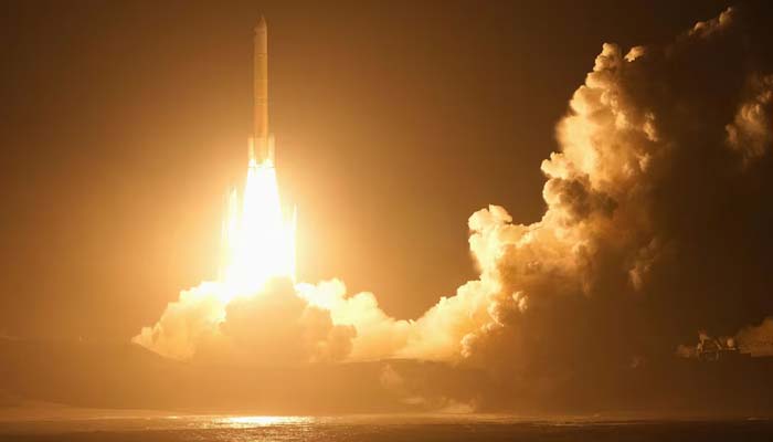 The H3 rocket carrying the Martian Moons Exploration (MMX) rover bound for Mars moon Phobos lifts off from the Tanegashima Space Centre in Minamitane, Kagoshima Prefecture, Japan, October 20, 2026. — Reuters