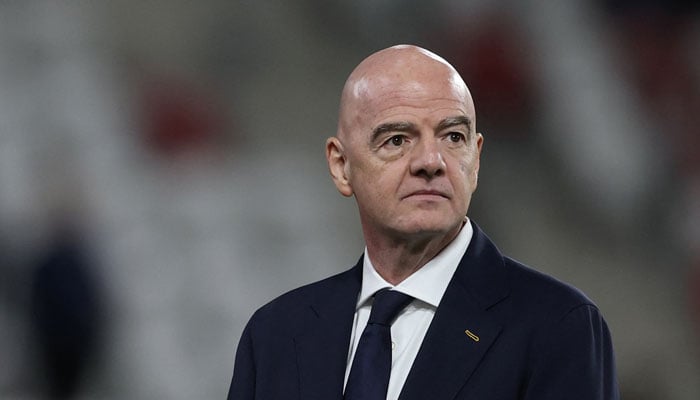 FIFA President Gianni Infantino during the trophy ceremony after Spain win the Under-20 Womens World Cup on September 27, 2026. — Reuters