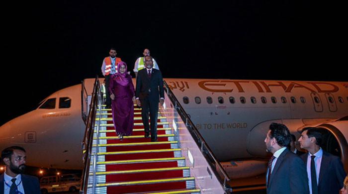 Maldives President Mohamed Muizzu arrive in Pakistan on state visit