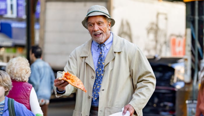 Dwayne Johnson transforms into 70-year-old man in Lizard Music set photos