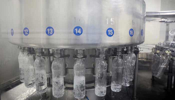 Natural water is filled into PET (Polyethylene Terephthalate) bottles at a bottling machine at Tatas Himalayan natural mineral water bottling plant in Dhaula Kuan, Himachal Pradesh, India, October 16, 2025.— Reuters