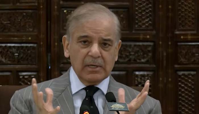 PM Shehbaz Sharif chairs apex committee meeting in Peshawar on October 22, 2026. — Screengrab via Geo News