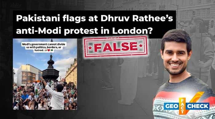 Fact-check: Pakistani flags at Dhruv Rathee's anti-Modi protest in London?