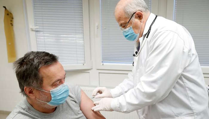 The picture shows doctor gives a vaccine dose to a patient. — Reuters/File