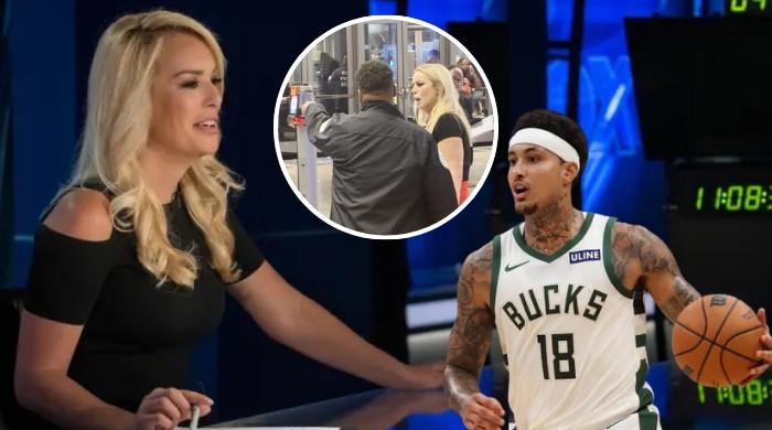 Britt McHenry caught in viral video tossing drink at unruly fan during NBA game