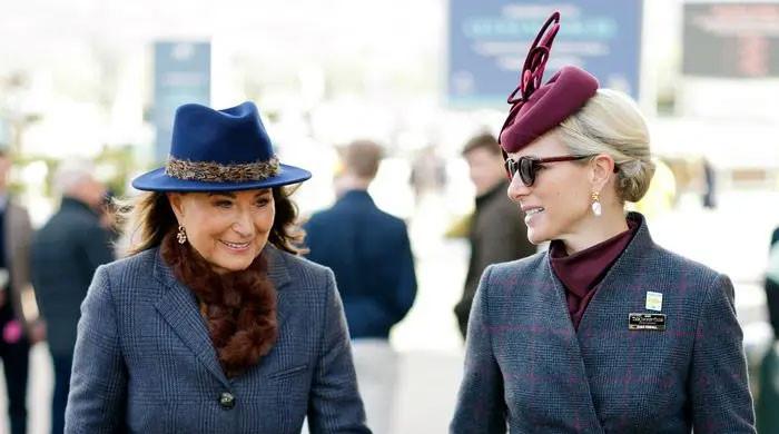  Zara Tindall's split-second reaction caught on camera at Cheltenham