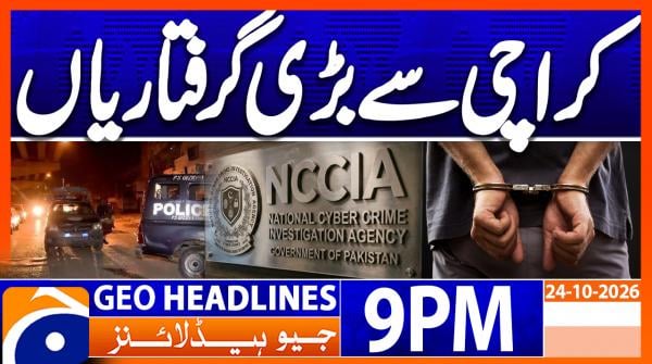 Geo News Headlines 9 PM | 24th Oct 2026