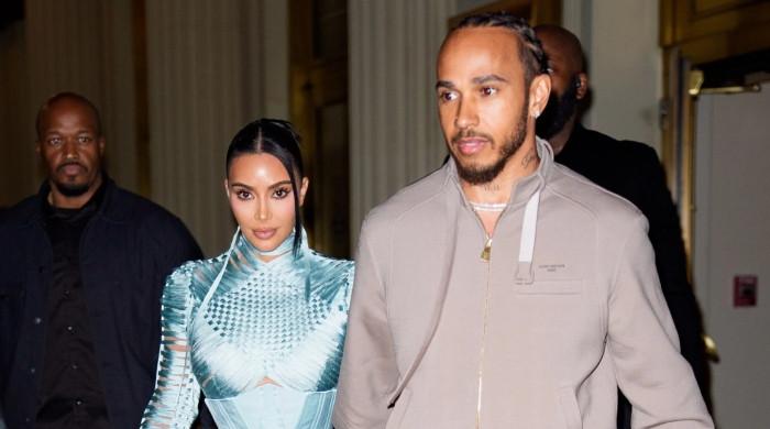 Lewis Hamilton tries hard to win over Kim Kardashian's kids 
