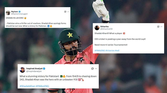 'Unbelievable' Shadab Khan leaves fans in awe after England heroics