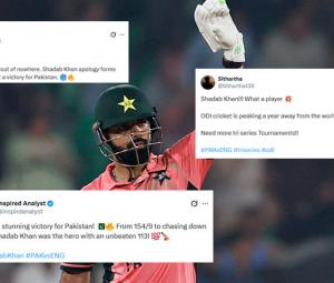 'Unbelievable' Shadab Khan leaves fans in awe after England heroics