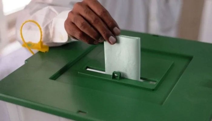 This undated image shows a man casting vote in ballot box. — AFP/File