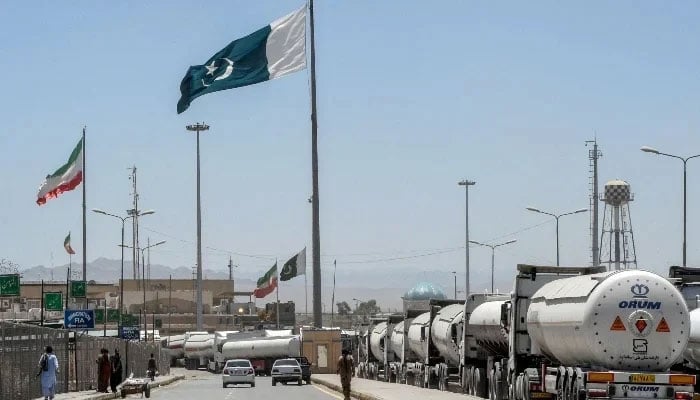 LPG tankers passing through Pakistan-Iran border at Taftan, Balochistan, June 18, 2025. — AFP
