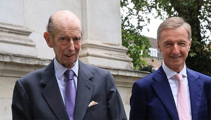 Duke of Kent poses alongside Future Talent co-founder at special London event