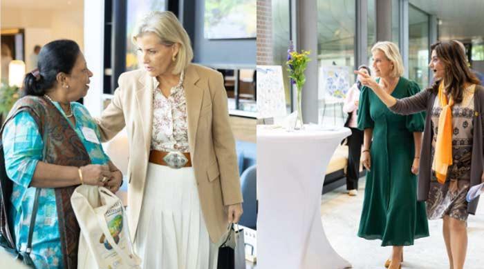 Duchess Sophie, symphony of grace, reveals love blooms in green and white