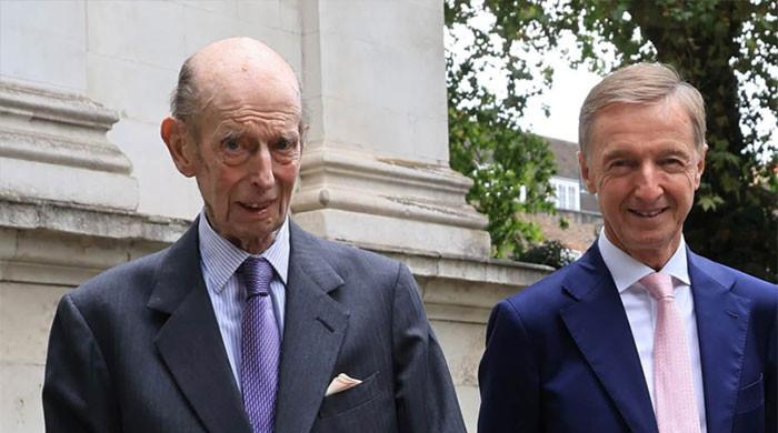 Duke of Kent poses alongside Future Talent co-founder at special London event
