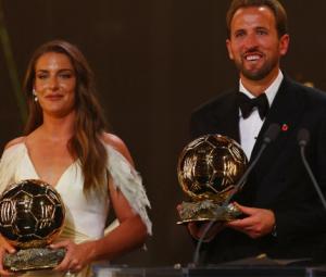 Harry Kane lifts Ballon d'Or as Putellas wins women's prize for third time
