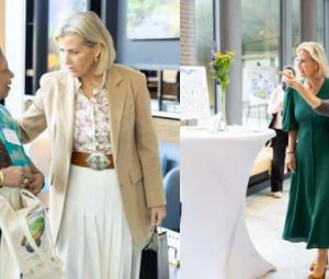 Duchess Sophie, symphony of grace, reveals love blooms in green and white