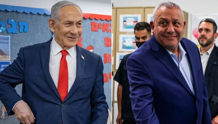 Israeli Prime Minister Benjamin Netanyahu (right) and his rival Gadi Eisenkot (left). — Reuters