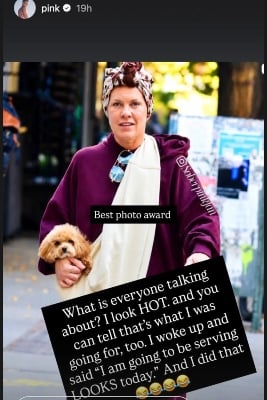 Pink on Instagram.