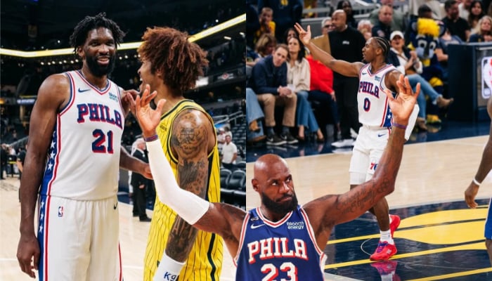 LeBron James directs, Joel Embiid shines as Sixers rally again to beat Pacers
